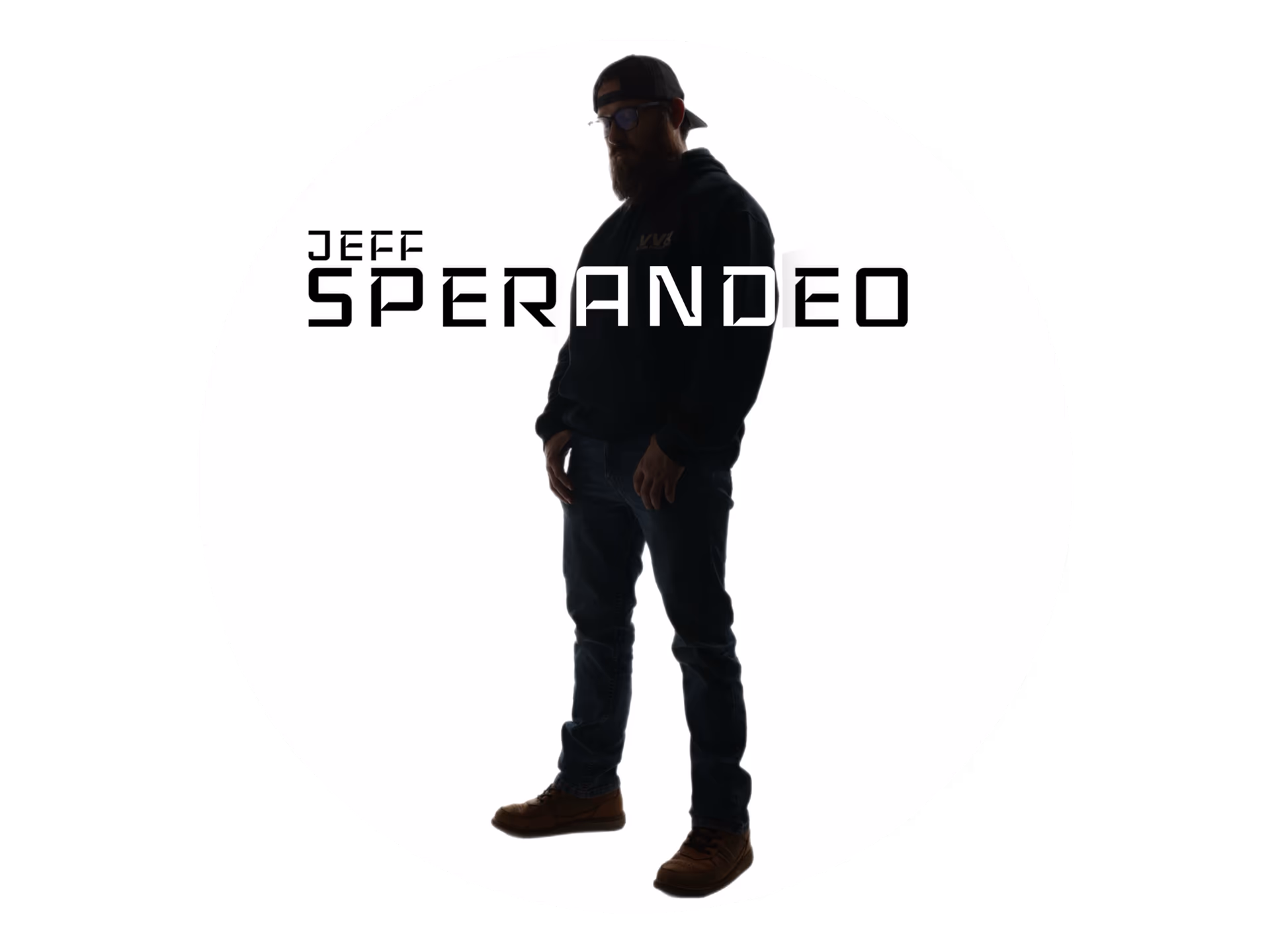 Jeff Sperandeo standing on the Sperandeo wordmark plinth.