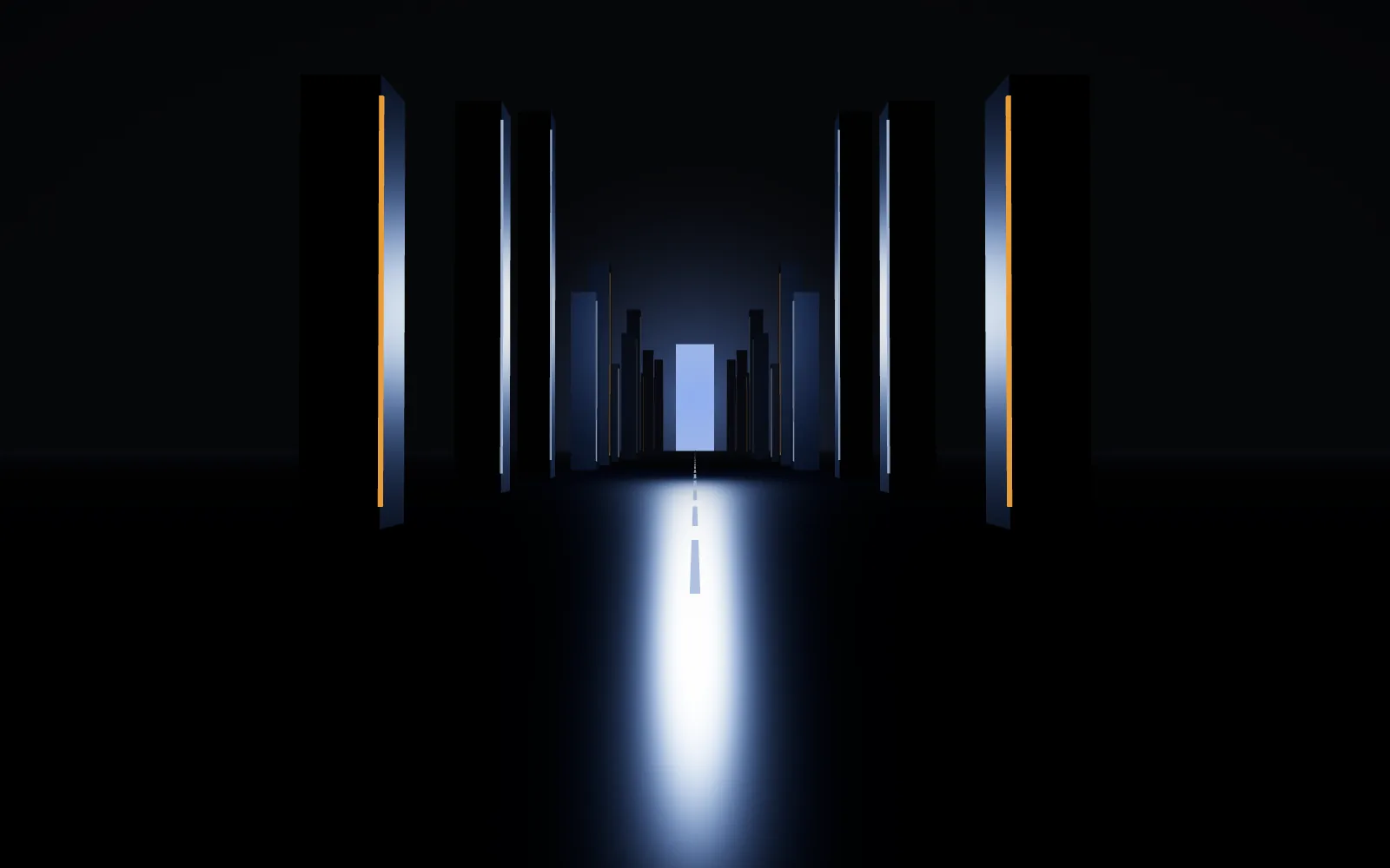 Concept art of a rendered simulation hall.